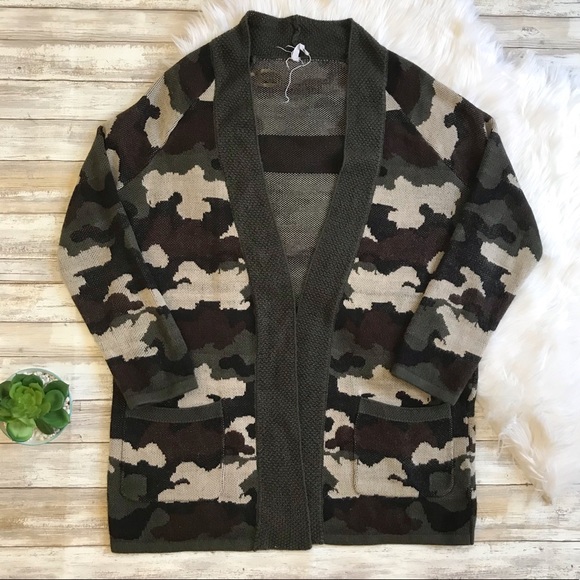 army print cardigan